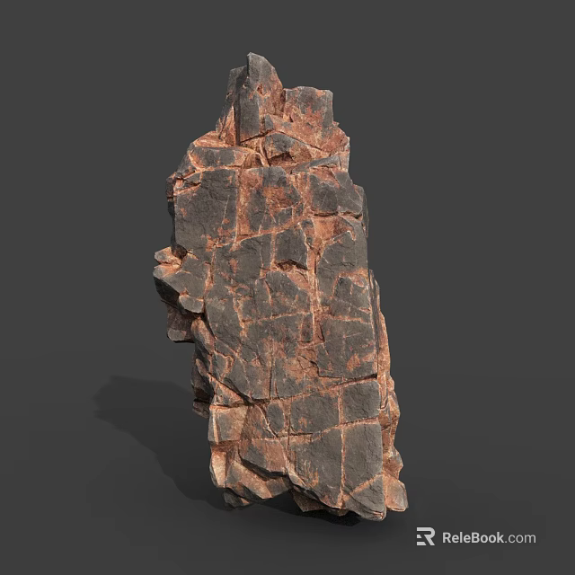 Highly Detailed 3D Rock Model With Rough Surface And Natural Texture Structure 3d model 