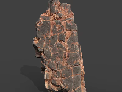 Highly Detailed 3D Rock Model With Rough Surface And Natural Texture Structure 3d model