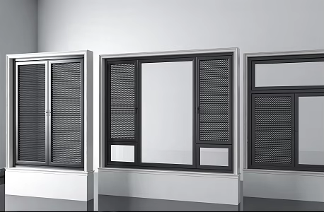 aluminum alloy windows modern windows 3d model