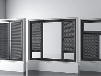 aluminum alloy windows modern windows 3d model