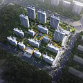 Residential Aerial Master Plan With Building Layout Greenery And Roads