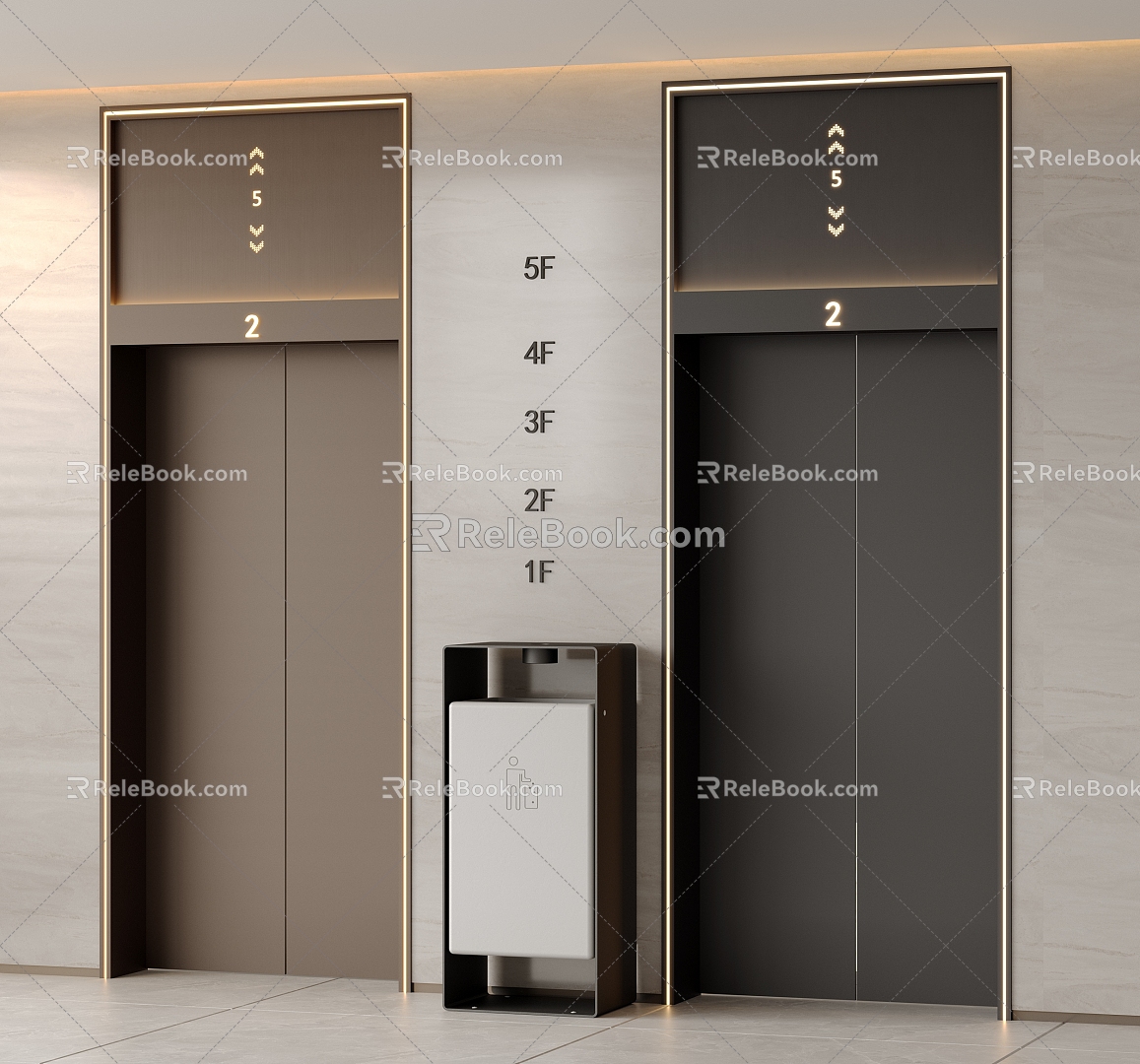 Elevator room villa glass elevator elevator door stainless steel elevator sightseeing elevator 3d model