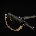 Vintage Military Rifle with Leather Strap and Metal Components in Classic Design