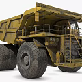 Caterpillar Yellow Large Mining Dump Truck With Big Tires And Heavy Duty
