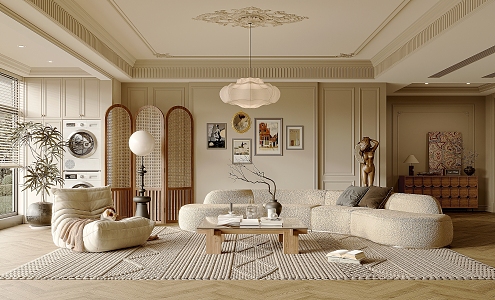 French Living Room 3d model