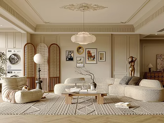 French Living Room 3d model