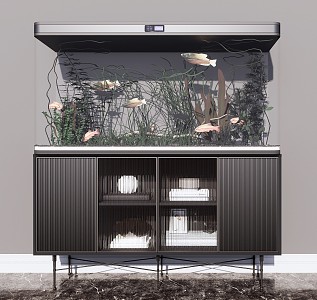 Light Luxury Fish Tank 3d model