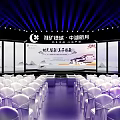 UBTech Intelligent Service Robots Exhibition Booth With Display Screens And Layout