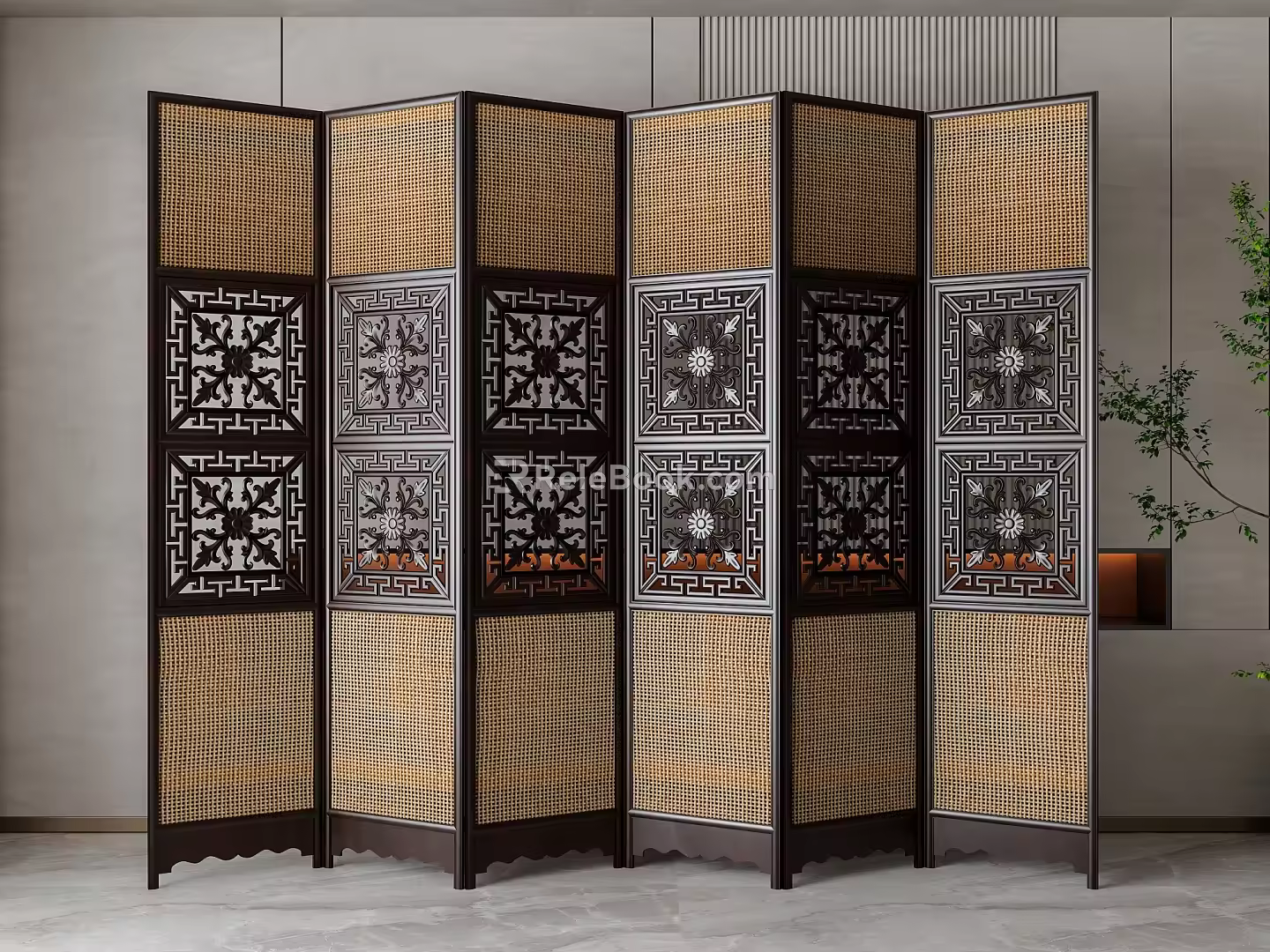 Screen partition 3d model