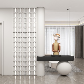 Entrance aisle partition 3d model