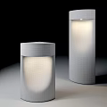 Outdoor Lights With Concrete Cylindrical Design And Bright Light Emission For Outdoor Use