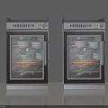 Kitchen Sterilizer Appliances With Double Glass Doors Black Silver Design And Plates Inside