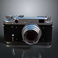 Olympus Vintage Style Electronic Camera With Metal Body Classic Lens And Controls