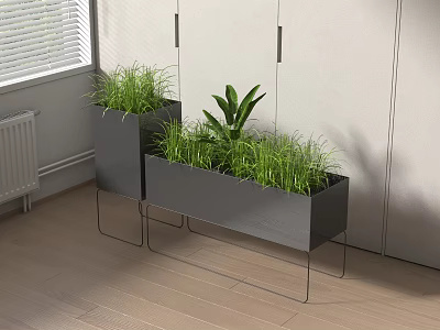 Modern outdoor flower box 3d model