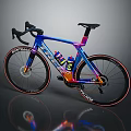Modern Road Bicycle With Colorful Gradient Frame Drop Handlebars Continental Tires And Sporty Design