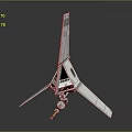 Spacecraft Model Featuring Triangular Structure And Deployed Components For Space Exploration