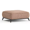 Stylish Modern Gray Ottoman With Woven Texture And Black Legs Design