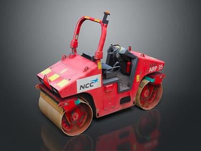 modern asphalt paver 3d model