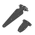 Black Metal Hinge Components For Furniture And Cabinet Hardware