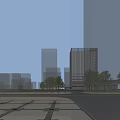 Modern High Rise Hotel Building With Glass Facade Under Blue Sky