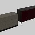 Modern Light Gray Sideboard with Diamond Pattern Drawers and Metal Handles Dark Base