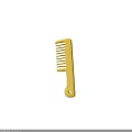 Bright Yellow Plastic Comb With Handle For Hair On Pink Background
