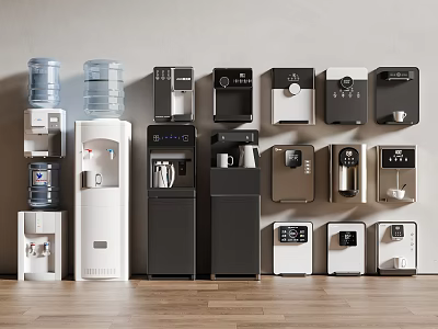 Assorted Modern Household Electrical Appliances With Sleek Designs And Multiple Functions Displayed Neatly 3d model