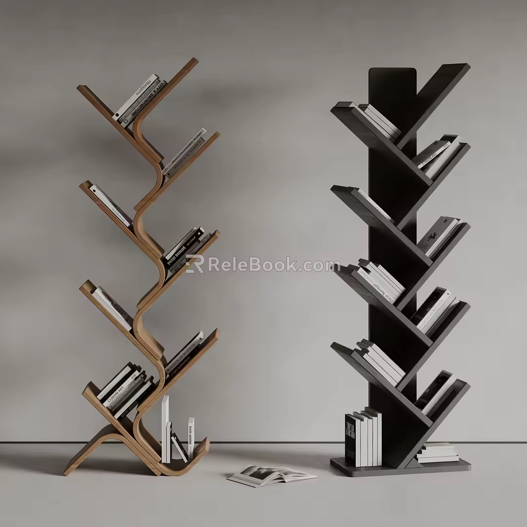 Minotti Bookshelf Book Storage Rack 3d model