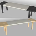 Bench Dining stool 3d model