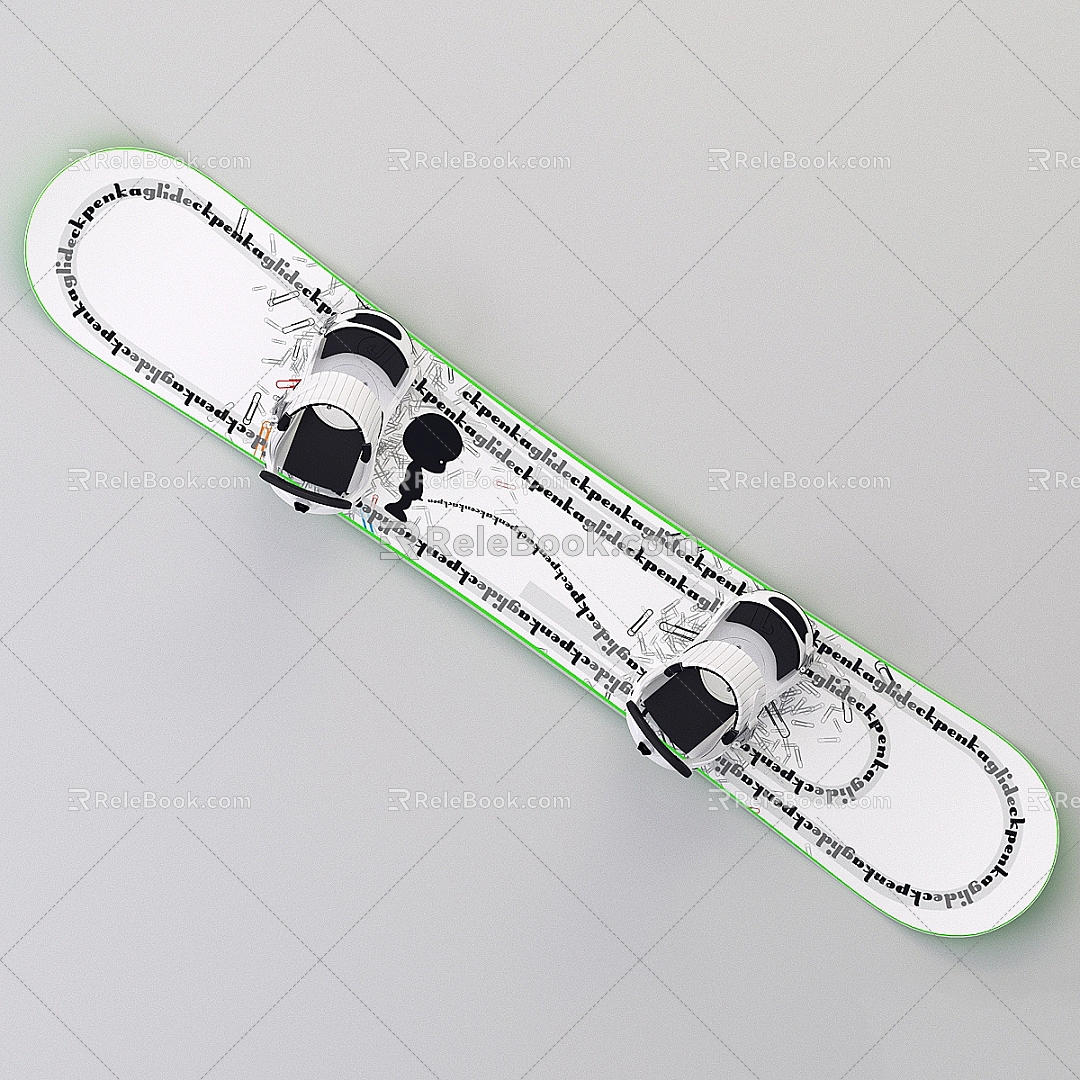 Modern Snowboard Modern Equipment Sports Equipment Equipment Snowboard Skateboard Scooter 3d model