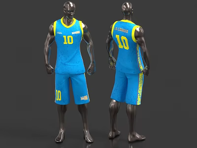 Sportswear Ball Clothes Dummy Shorts Basketball Clothes Football Clothes Dummy Model 3d model
