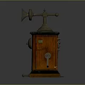 Classic Vintage Telephone With Wooden Cabinet Horn Receiver And Rotary Dials