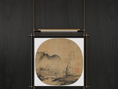 Chinese Living Room New Chinese Living Room Hanging Painting Decorative Painting Chinese Painting model