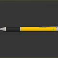 Electronic Pen With Yellow Black Body Silver Tip Cap And Green Indicator Light