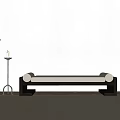 Simple Bench Porch Stool Decorative Stool Candlestick 3d model
