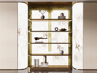 New Chinese-style Display Cabinet Decorative Cabinet 3d model