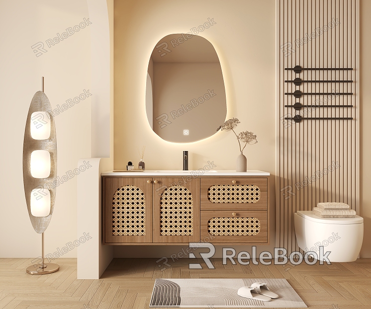 Middle Style Bathroom Cabinet model