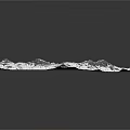 Garden Landscape Design With Terrain Model Blue Water Areas And White Landscape Features