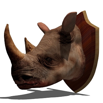 Modern animal wall decoration statue decoration 3d model