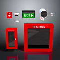 Fire alarm box independent type alarm series type alarm network type alarm 3d model