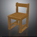 Simple Design Wooden Chair With Slatted Seat And Backrest For Home Furniture