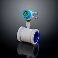 White Body Electromagnetic Flowmeter With Blue Digital Display For Accurate Liquid Measurement