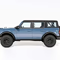 Blue Off Road SUV With Rugged Exterior Design Black Wheels And Modern Styling