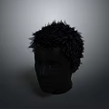 Medical Device Human Head Anatomical Model With Fluffy Black Hair For Medical Training