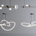 Light Luxury Chandelier Combination 3d model