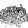 Ruin Stone Pile Collapse Building Collapse Building Ruin Wreckage Earthquake Building Destroyed Building 3d model