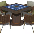 Modern Entertainment Table With Varied Gaming Surfaces And Comfortable Chairs For Family Leisure