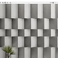 Modern background wall modeling wall 3d model
