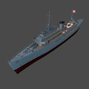 Modern warship frigate Peter 3d model