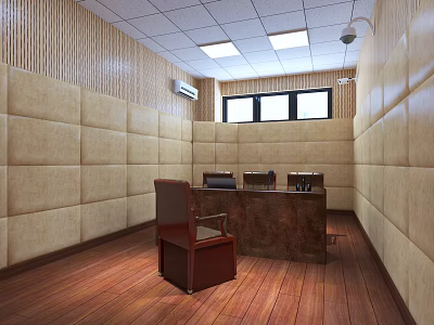 Modern Interrogation Room Talk Room 3d model